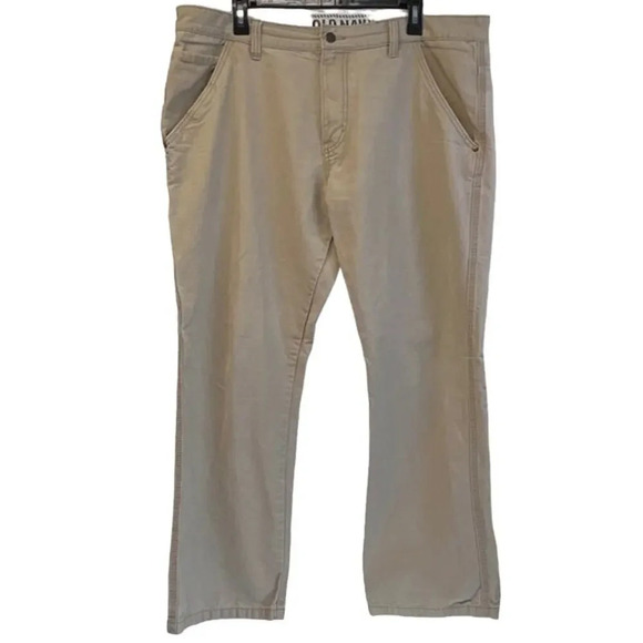 Old Navy Mens 38X30 Khaki Work/Daily-Go Pant Pockets TINY FLAW - Picture 1 of 14